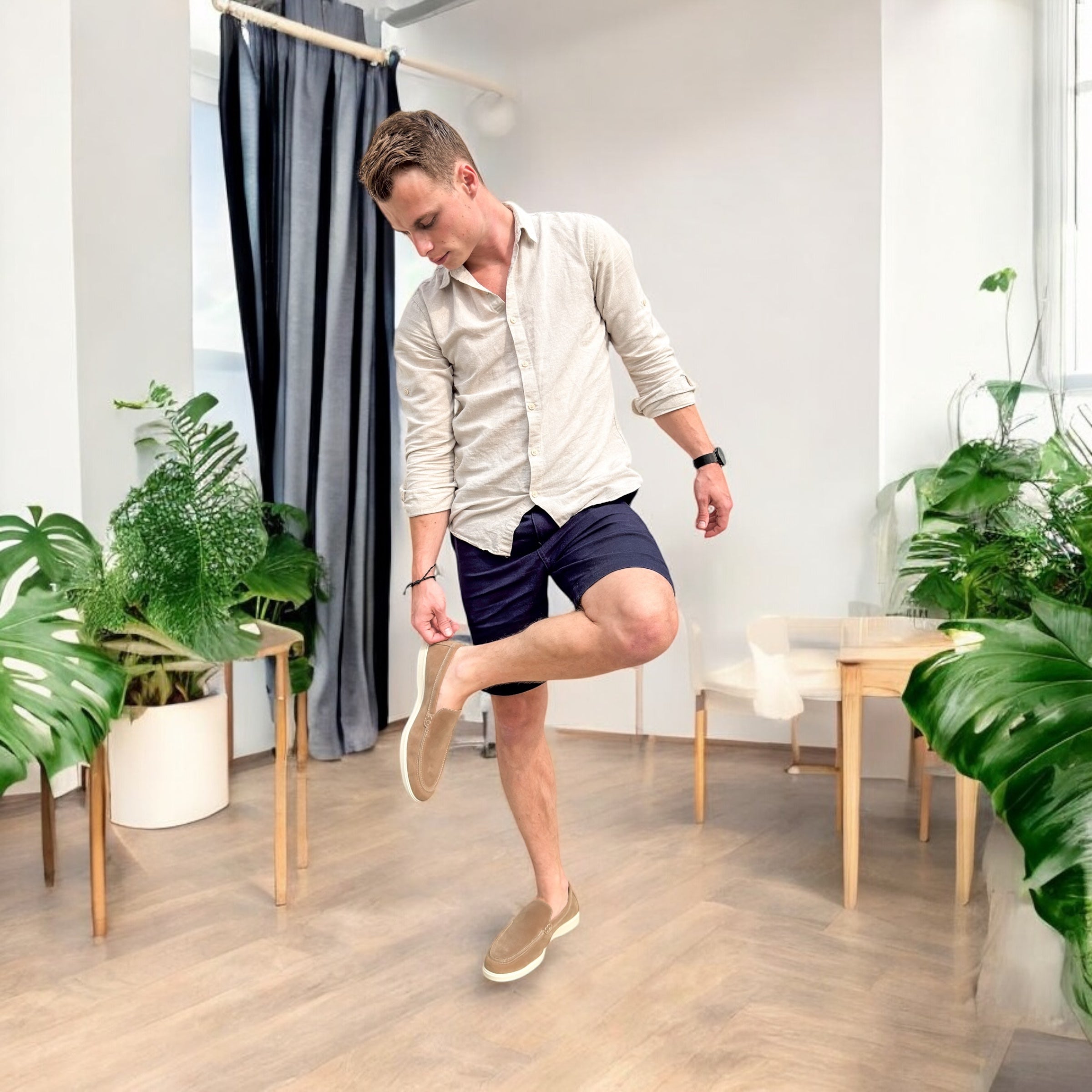 Bermuda en lin - miniature 11