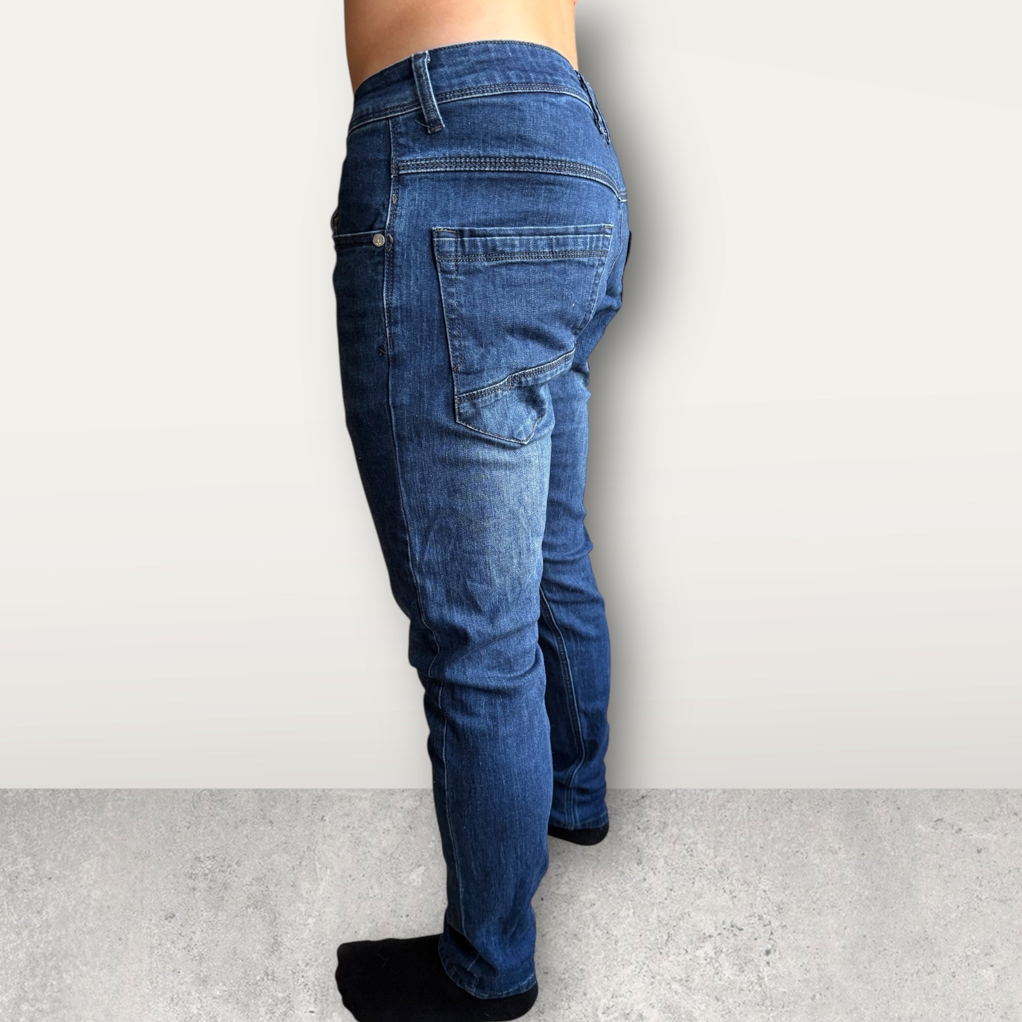 Jean Slim Bleu Foncé - miniature 4