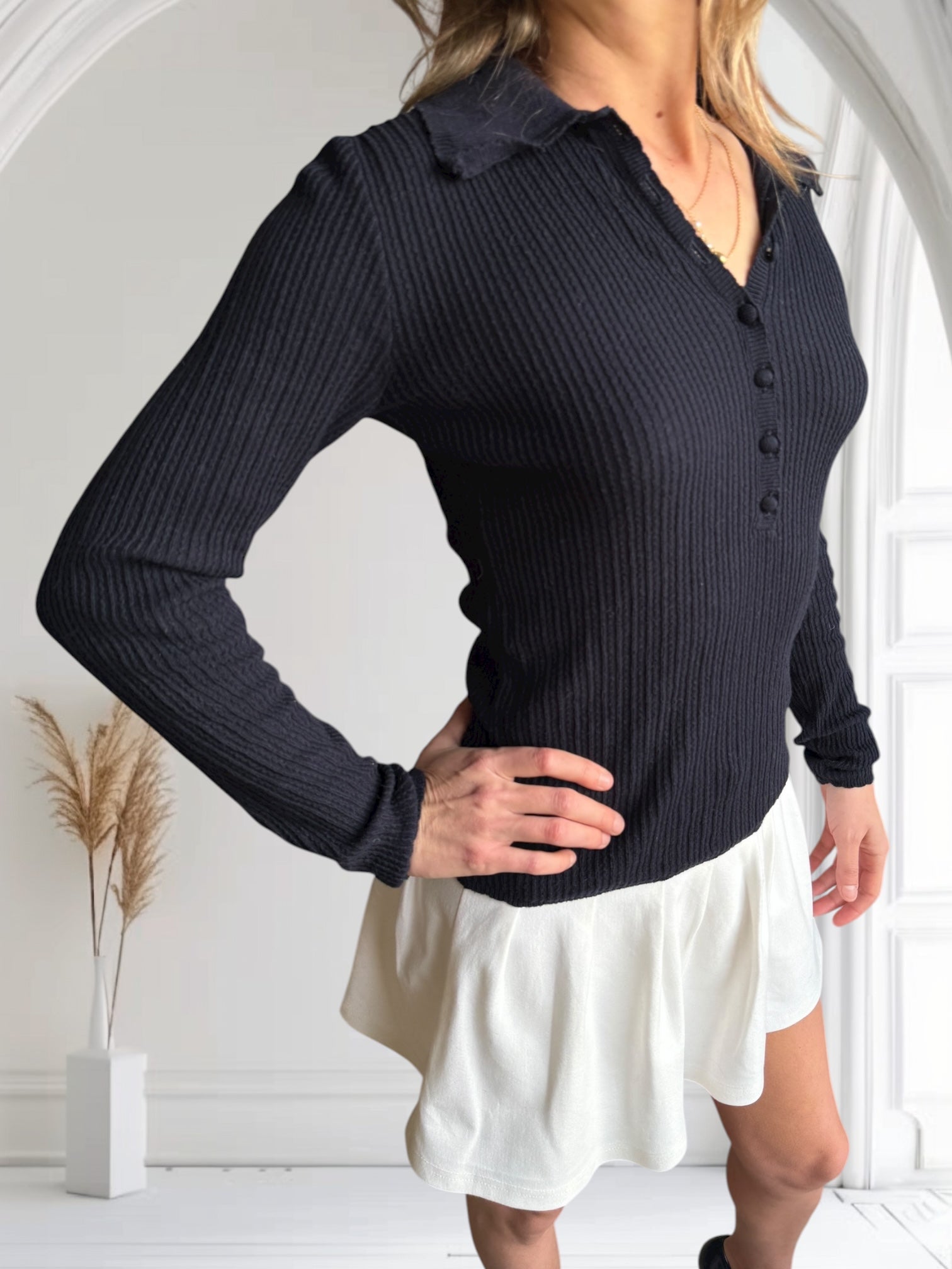 Pull Nathæl Bleu Marine - miniature 10