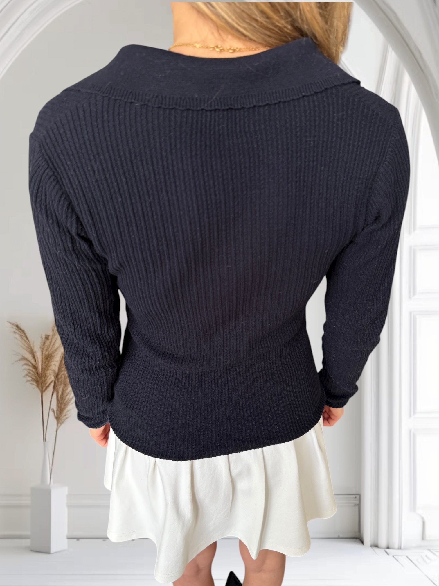 Pull Nathæl Bleu Marine - miniature 8