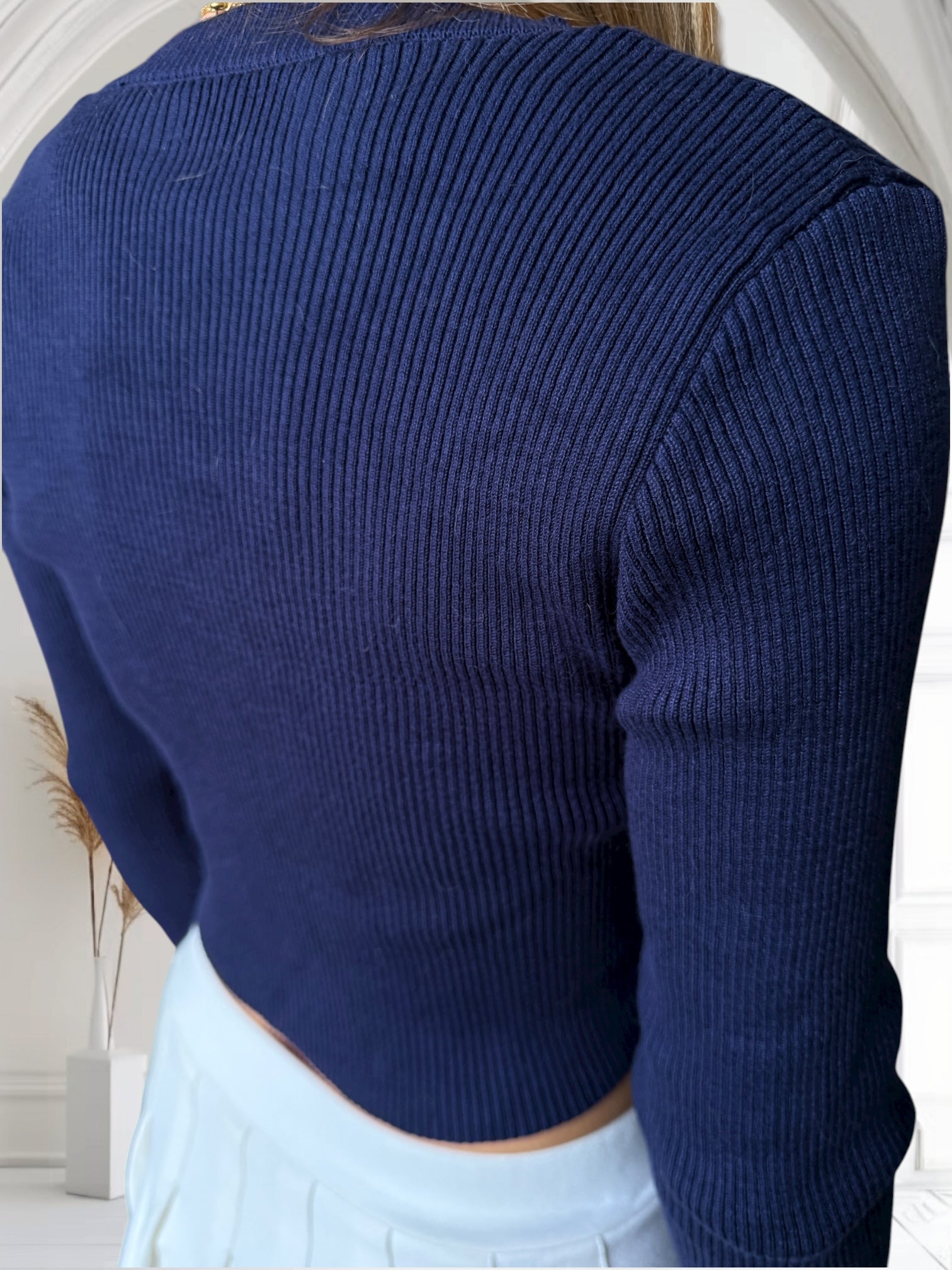 Pull Bleu manche longue et crops top - miniature 5