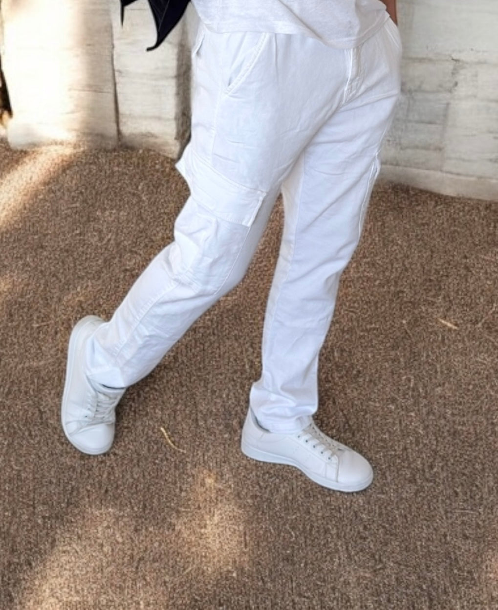 Pantalon Cargo – Blanc - miniature 5