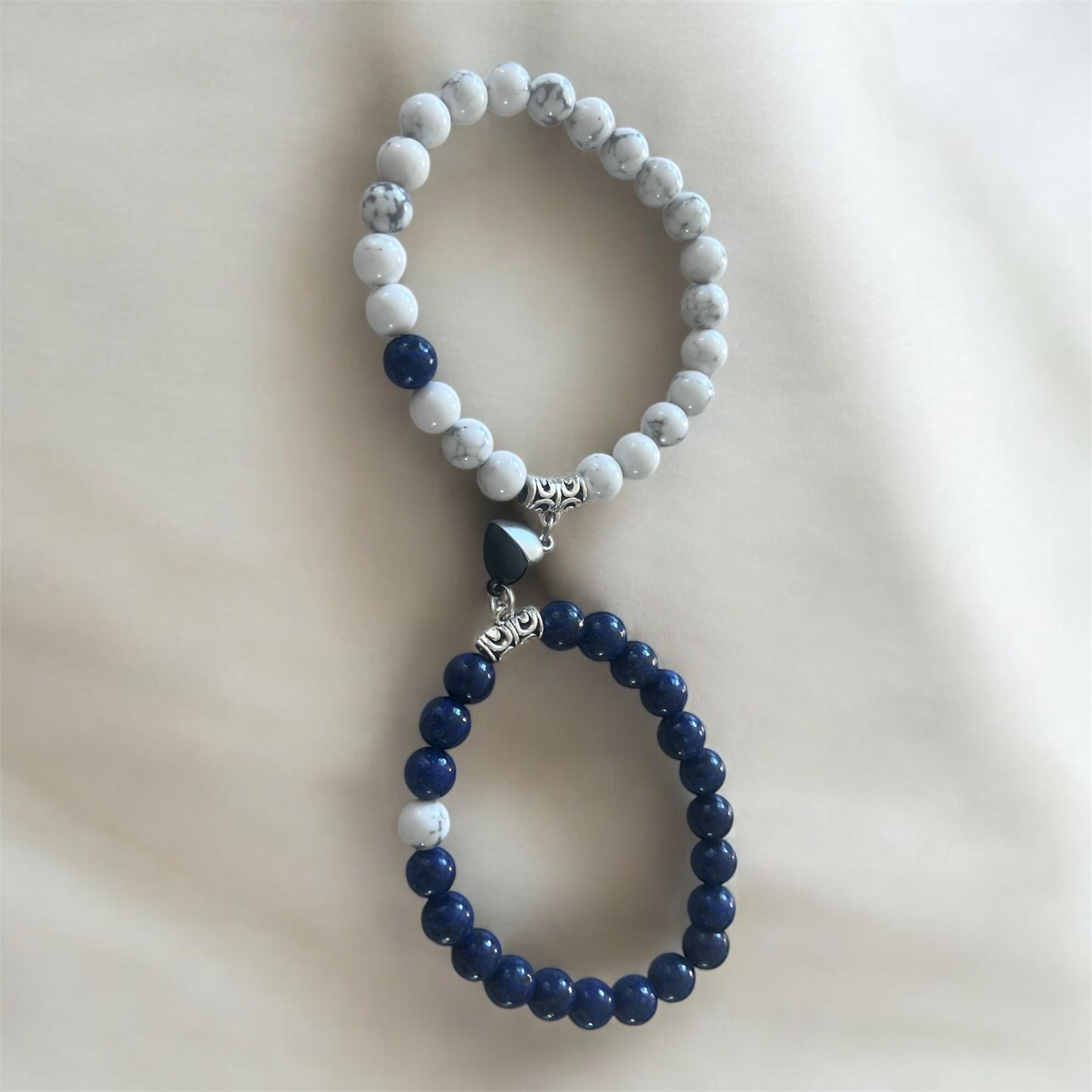 Bracelet de Couple avec Coeur Aimanté