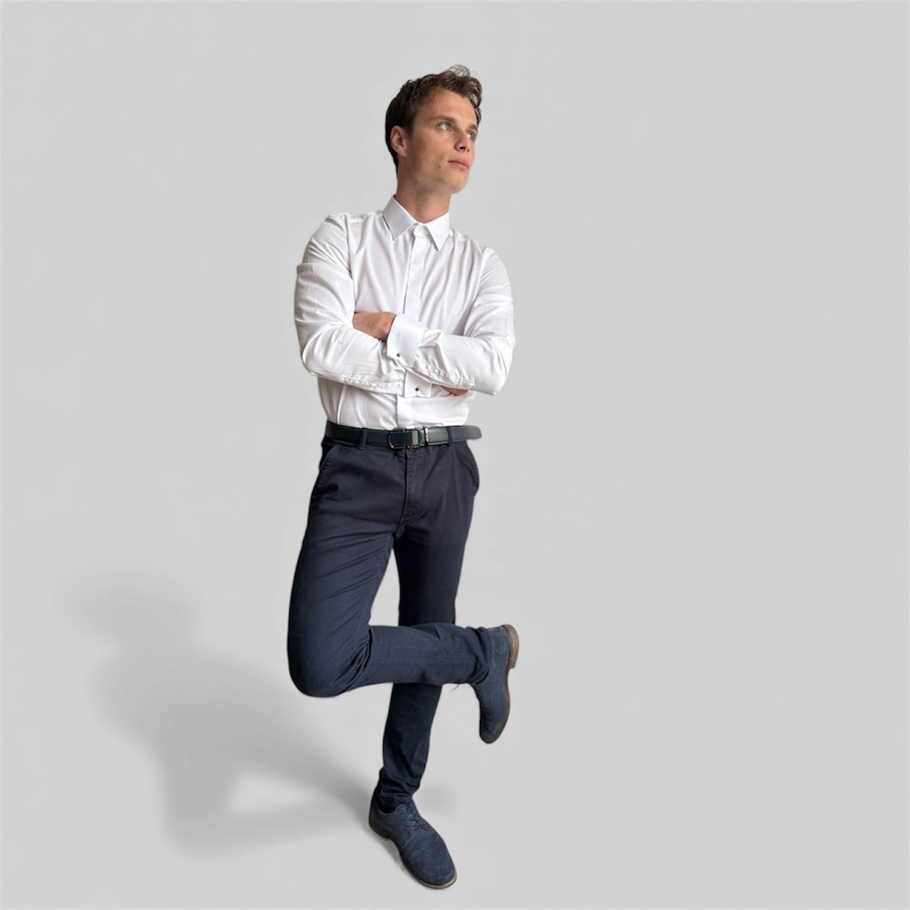 Chemise Blanche Cache Boutons 65/35 - miniature 3