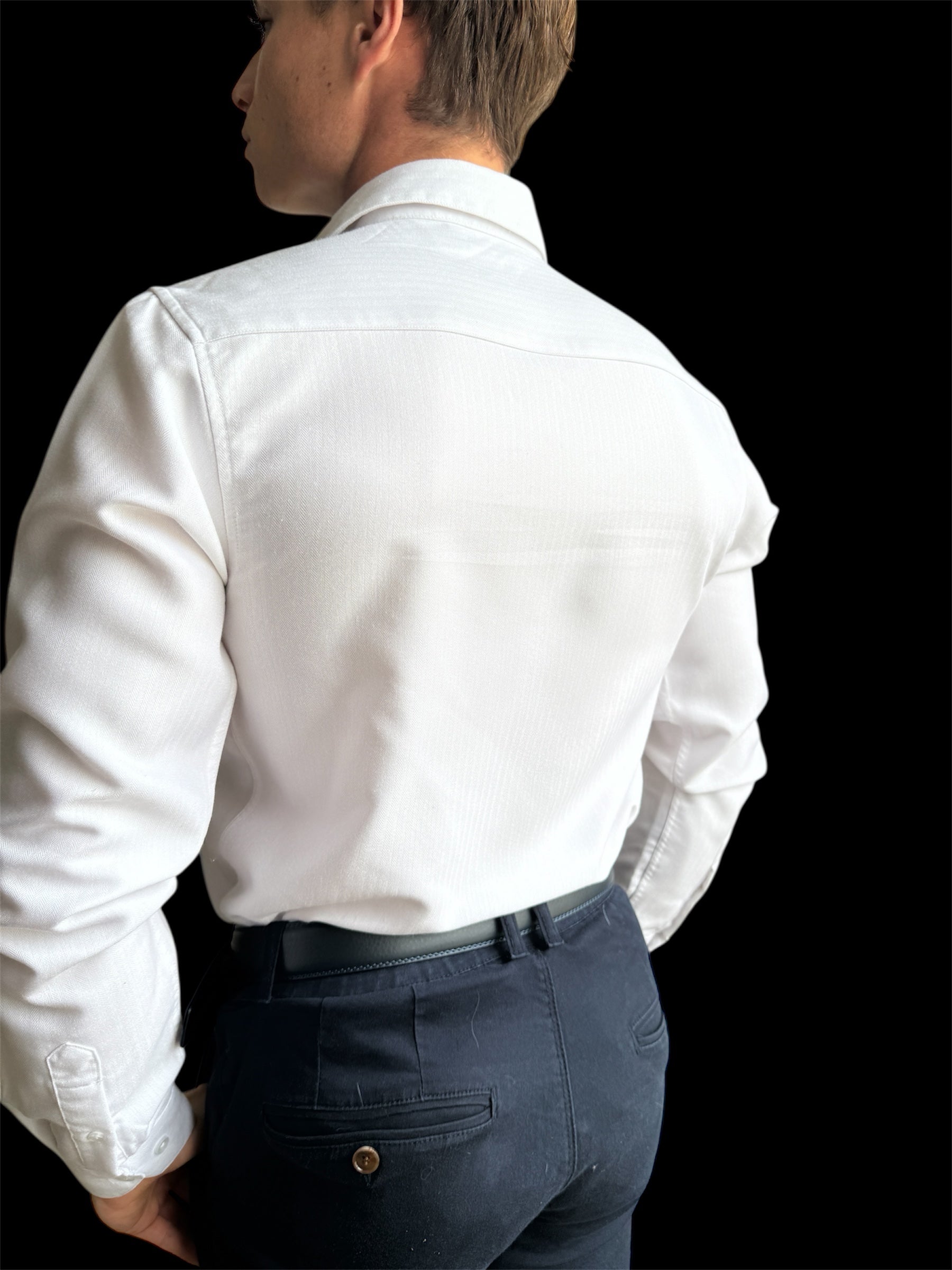 Chemise Chevron Bambou Blanche - miniature 5