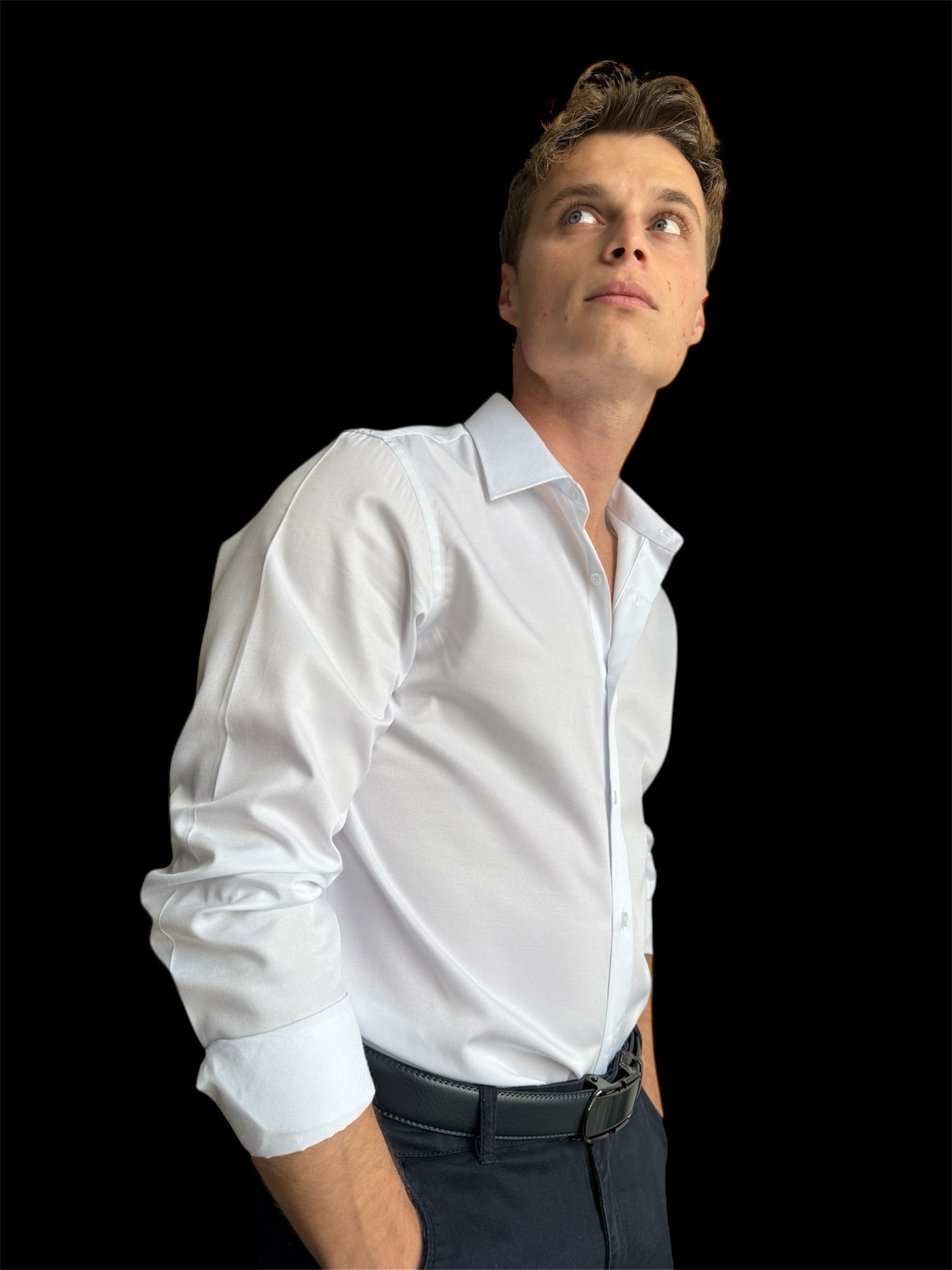 Chemise Slim Fit en Popeline – Blanc - miniature 6