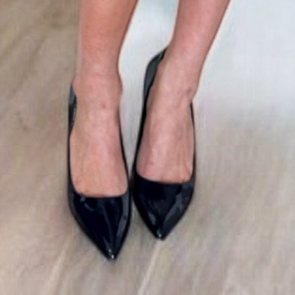 Escarpins Vernis à Talons – Bleu Marine - miniature 2