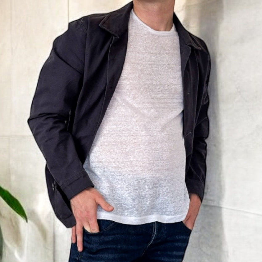 Veste Bleu coton - miniature 2