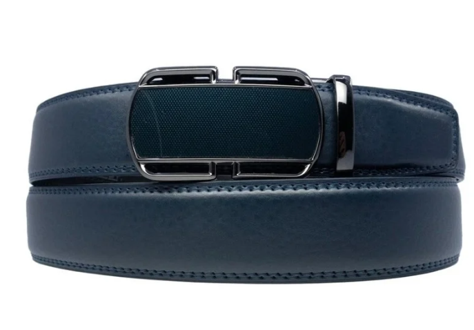 Ceinture Bleu croûte de cuir