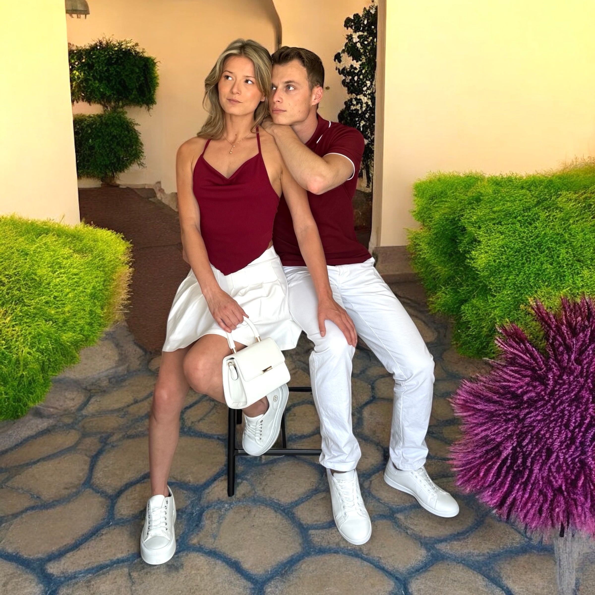 Le Couple Blanc & Bordeaux / noir - miniature 3