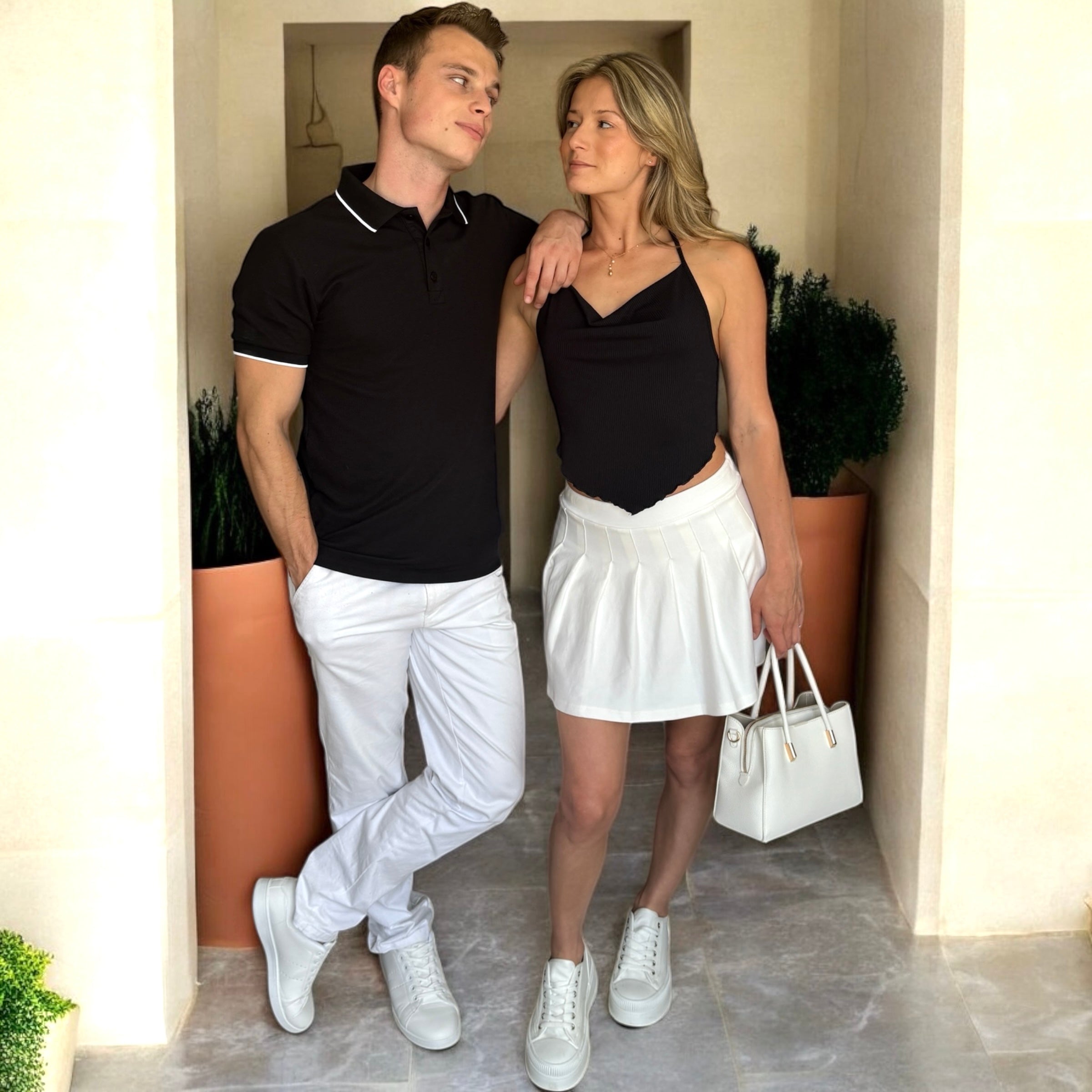 Le Couple Blanc & Bordeaux / noir - miniature 5