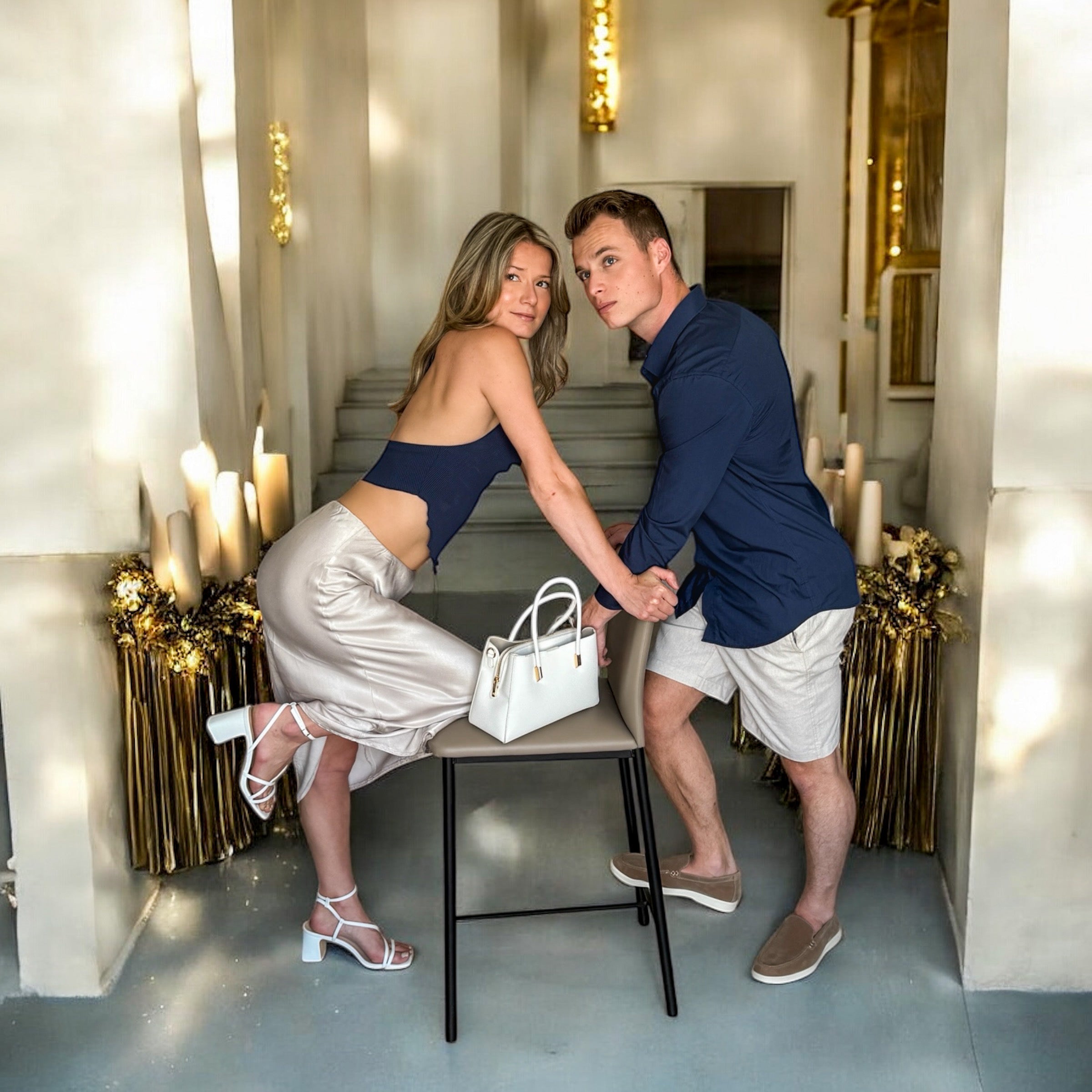 Le Couple Beige & Marine Short - miniature 4