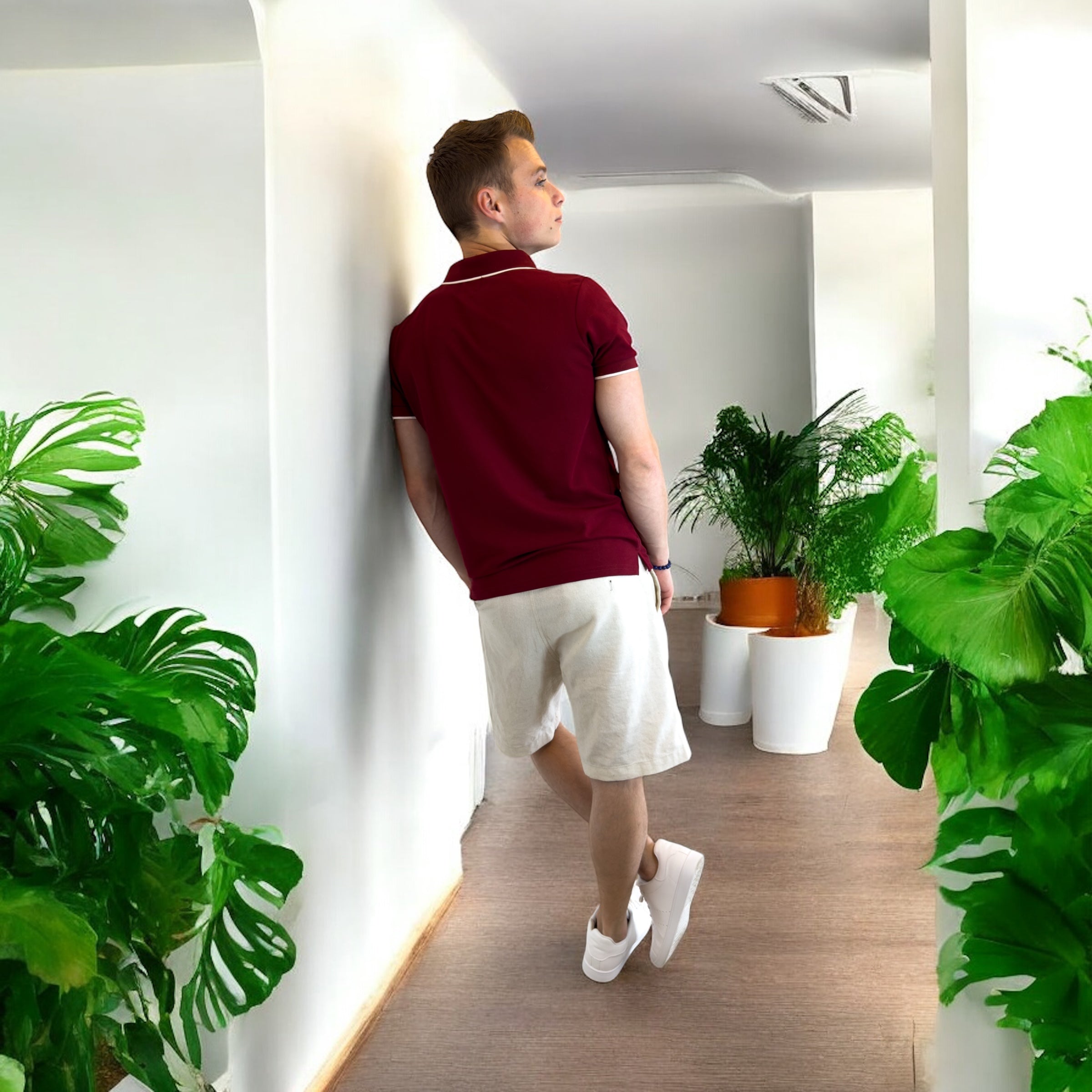 polo noir et bordeaux - miniature 5