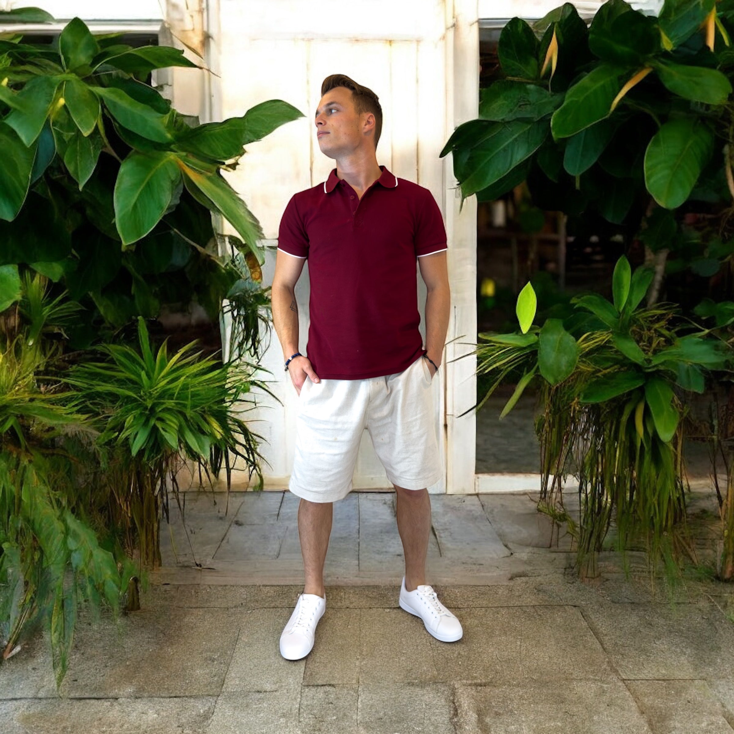 polo noir et bordeaux - miniature 6