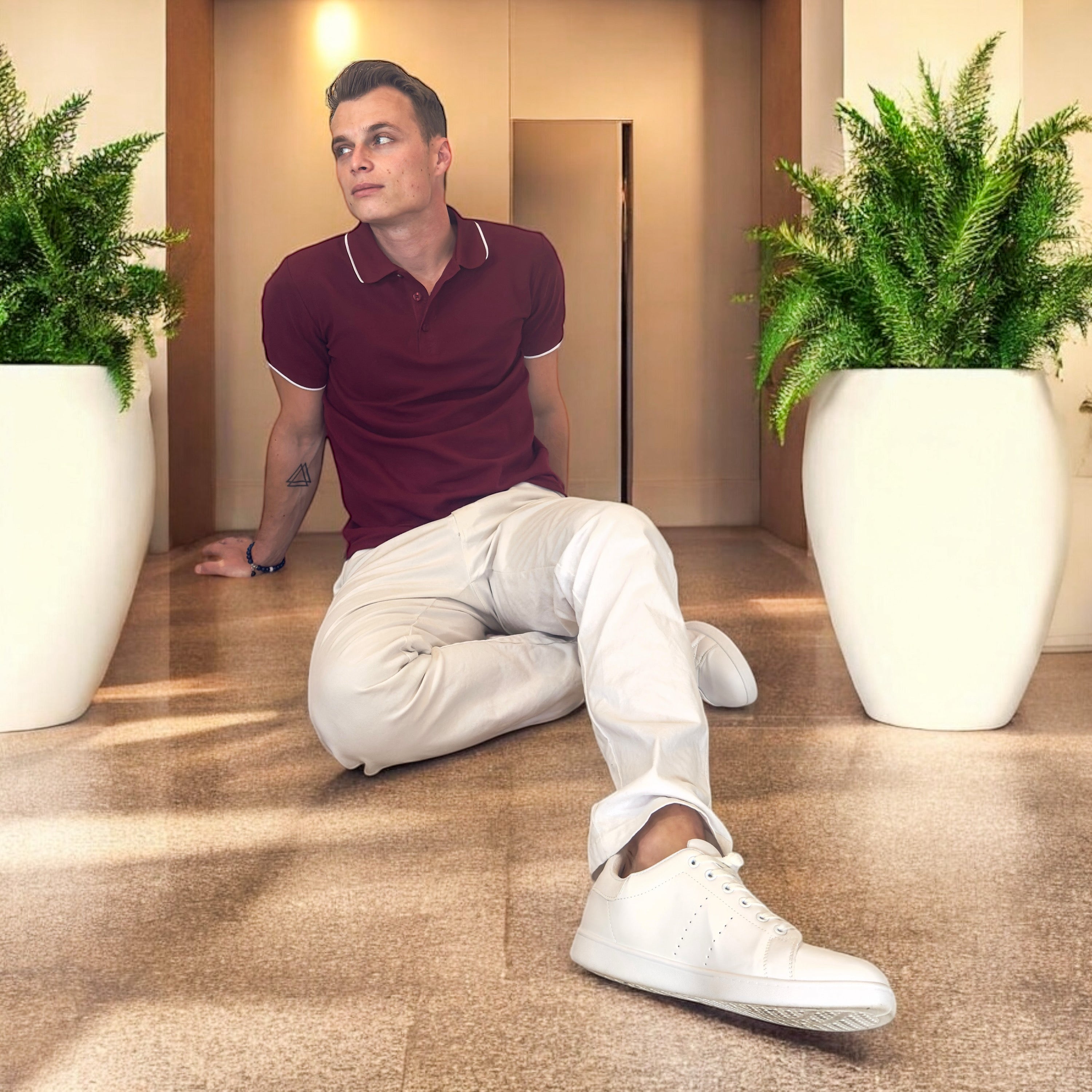 polo noir et bordeaux - miniature 7